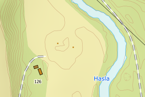 Kartbilde fra WMS-tjeneste av avviket