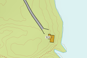 Kartbilde fra WMS-tjeneste av avviket