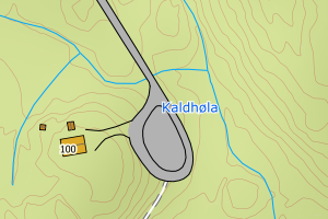 Kartbilde fra WMS-tjeneste av avviket