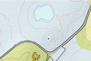 Kartbilde fra WMS-tjeneste av avviket
