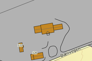Kartbilde fra WMS-tjeneste av avviket