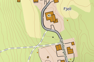 Kartbilde fra WMS-tjeneste av avviket