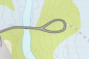 Kartbilde fra WMS-tjeneste av avviket