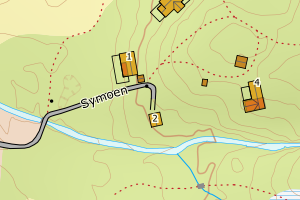 Kartbilde fra WMS-tjeneste av avviket