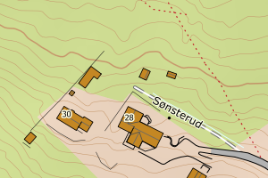Kartbilde fra WMS-tjeneste av avviket