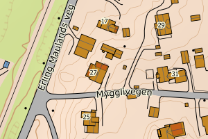 Kartbilde fra WMS-tjeneste av avviket