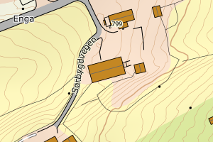 Kartbilde fra WMS-tjeneste av avviket