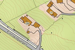 Kartbilde fra WMS-tjeneste av avviket