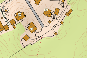 Kartbilde fra WMS-tjeneste av avviket