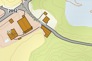 Kartbilde fra WMS-tjeneste av avviket