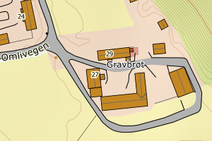 Kartbilde fra WMS-tjeneste av avviket