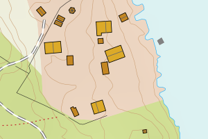 Kartbilde fra WMS-tjeneste av avviket