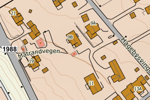 Kartbilde fra WMS-tjeneste av avviket