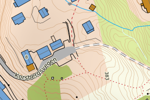 Kartbilde fra WMS-tjeneste av avviket