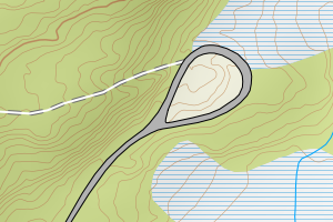 Kartbilde fra WMS-tjeneste av avviket