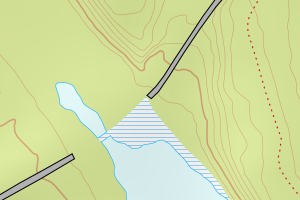 Kartbilde fra WMS-tjeneste av avviket