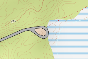 Kartbilde fra WMS-tjeneste av avviket