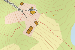 Kartbilde fra WMS-tjeneste av avviket