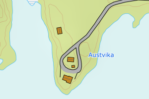 Kartbilde fra WMS-tjeneste av avviket