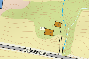 Kartbilde fra WMS-tjeneste av avviket