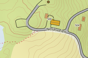Kartbilde fra WMS-tjeneste av avviket