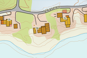 Kartbilde fra WMS-tjeneste av avviket