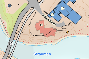 Kartbilde fra WMS-tjeneste av avviket