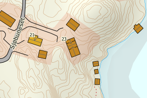 Kartbilde fra WMS-tjeneste av avviket