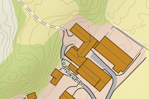 Kartbilde fra WMS-tjeneste av avviket