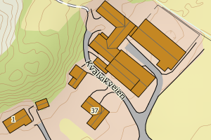 Kartbilde fra WMS-tjeneste av avviket