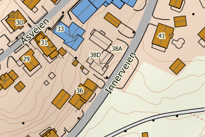 Kartbilde fra WMS-tjeneste av avviket