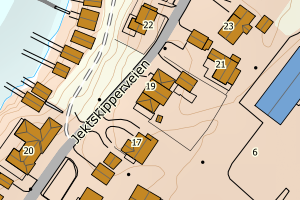 Kartbilde fra WMS-tjeneste av avviket
