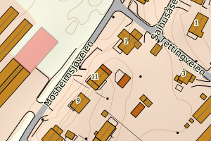 Kartbilde fra WMS-tjeneste av avviket