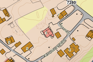 Kartbilde fra WMS-tjeneste av avviket