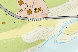 Kartbilde fra WMS-tjeneste av avviket