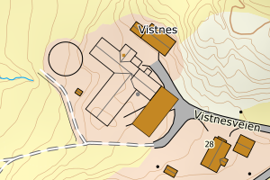 Kartbilde fra WMS-tjeneste av avviket