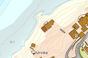 Kartbilde fra WMS-tjeneste av avviket