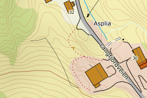Kartbilde fra WMS-tjeneste av avviket