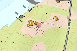 Kartbilde fra WMS-tjeneste av avviket