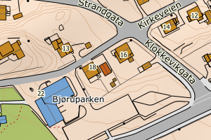 Kartbilde fra WMS-tjeneste av avviket