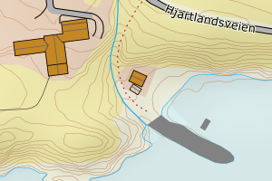Kartbilde fra WMS-tjeneste av avviket