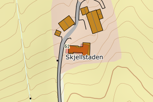 Kartbilde fra WMS-tjeneste av avviket