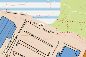 Kartbilde fra WMS-tjeneste av avviket