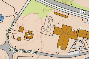 Kartbilde fra WMS-tjeneste av avviket