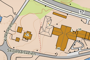 Kartbilde fra WMS-tjeneste av avviket