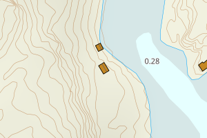 Kartbilde fra WMS-tjeneste av avviket
