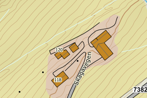 Kartbilde fra WMS-tjeneste av avviket