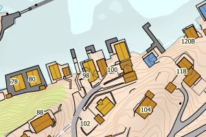 Kartbilde fra WMS-tjeneste av avviket