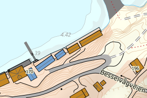 Kartbilde fra WMS-tjeneste av avviket