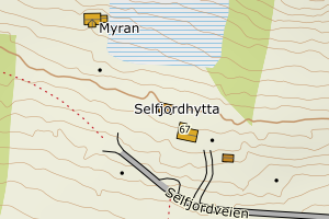 Kartbilde fra WMS-tjeneste av avviket